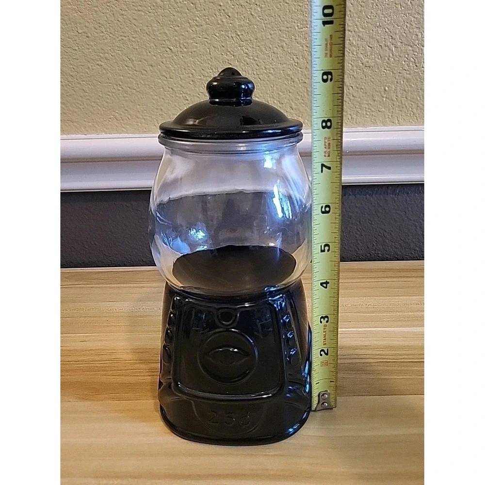 Target Halloween Black Glass Gumball Machine Candy Jar Canister All Seeing Eye